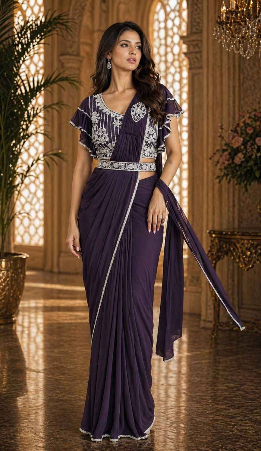 A498 By Amoha Trendz Indian Traditional Wear Collection Beautiful Stylish Fancy Colorful Party Wear & Occasional Wear Fancy Sarees At Wholesale Price